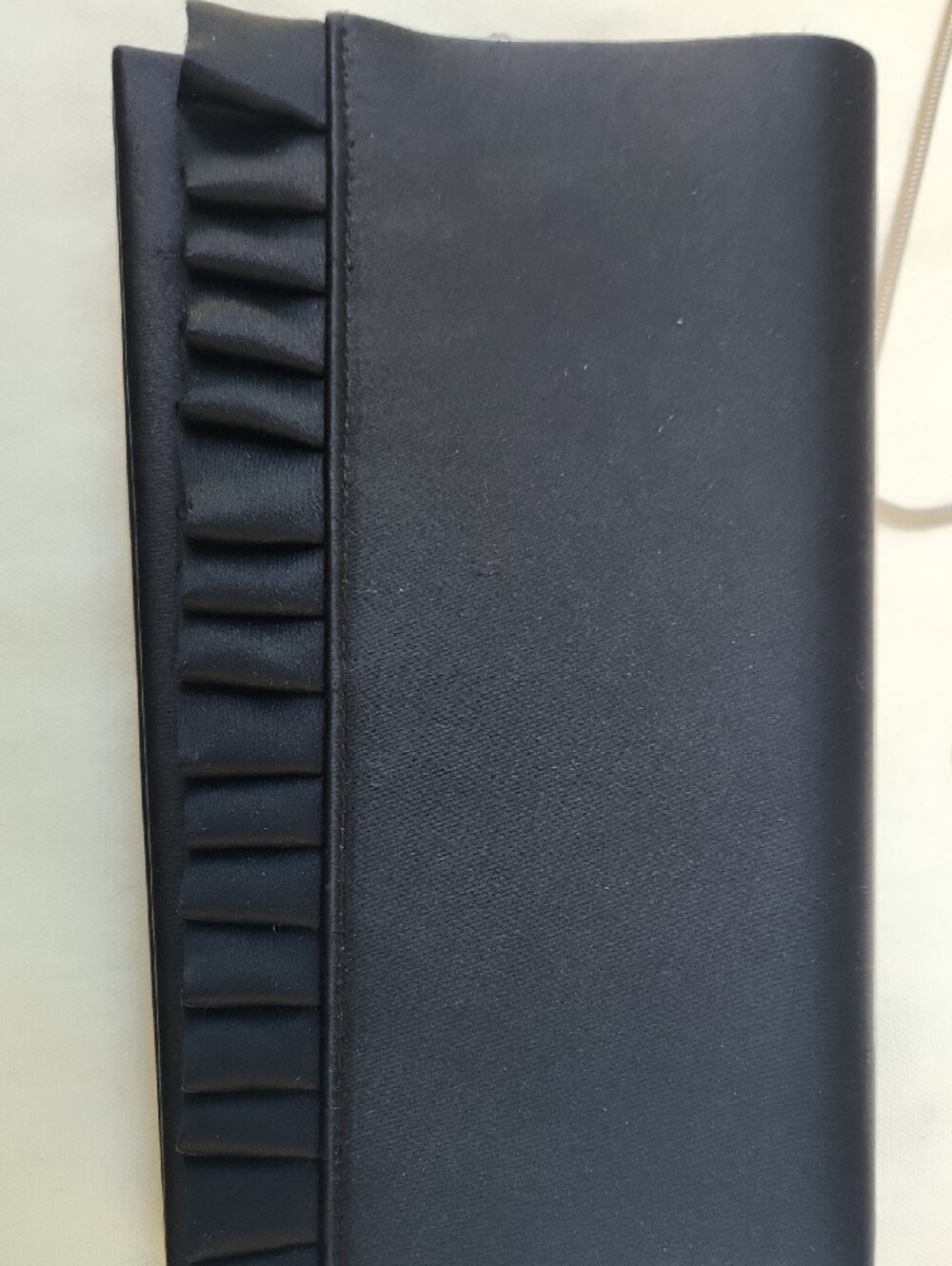 Bloomingdale's Black Ruffle Fold-Over Clutch - Picture 7 of 7